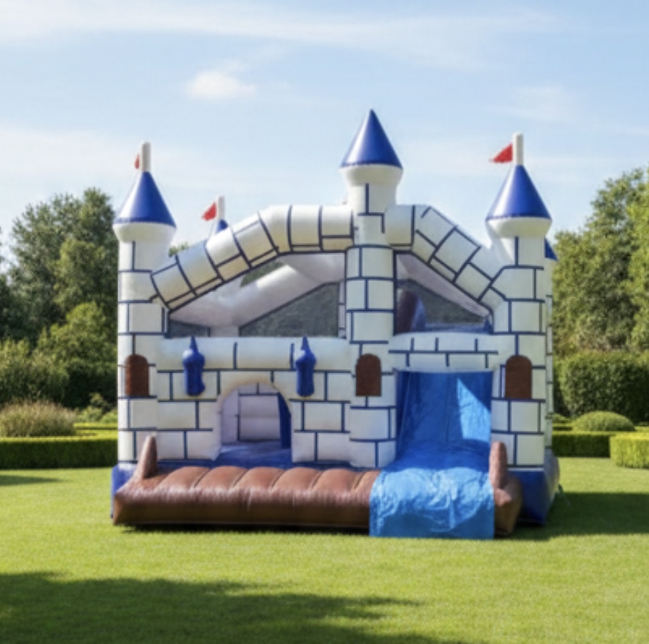 Castillo Medieval hinchable para fiestas de princesas y caballeros en Madrid