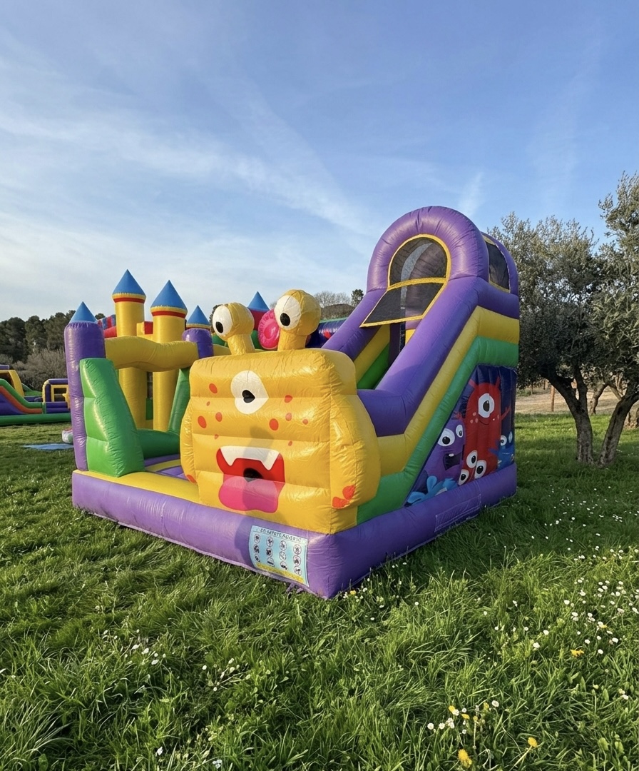 Castillo hinchable Monstruitos para fiestas infantiles en Madrid